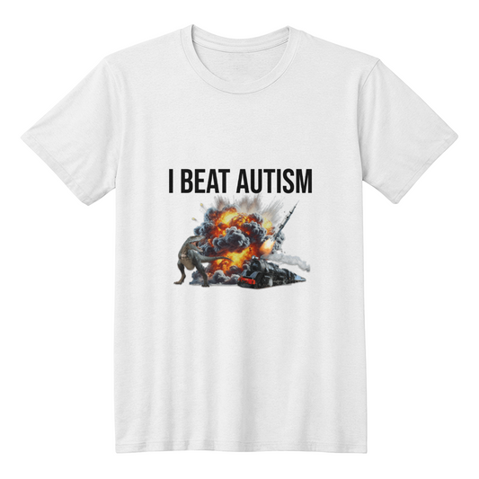 I Beat Autism T-Shirt (White)