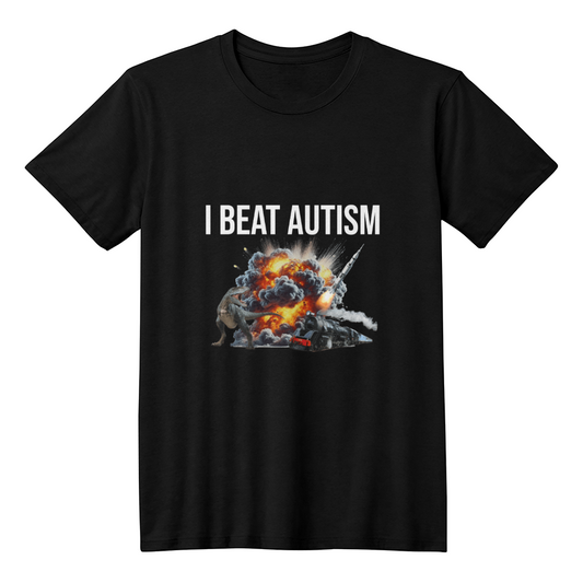 I Beat Autism T-Shirt (Black)